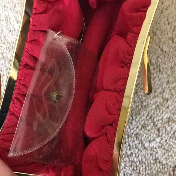 Cream/beige Leather Clutch - Picture 2 of 2